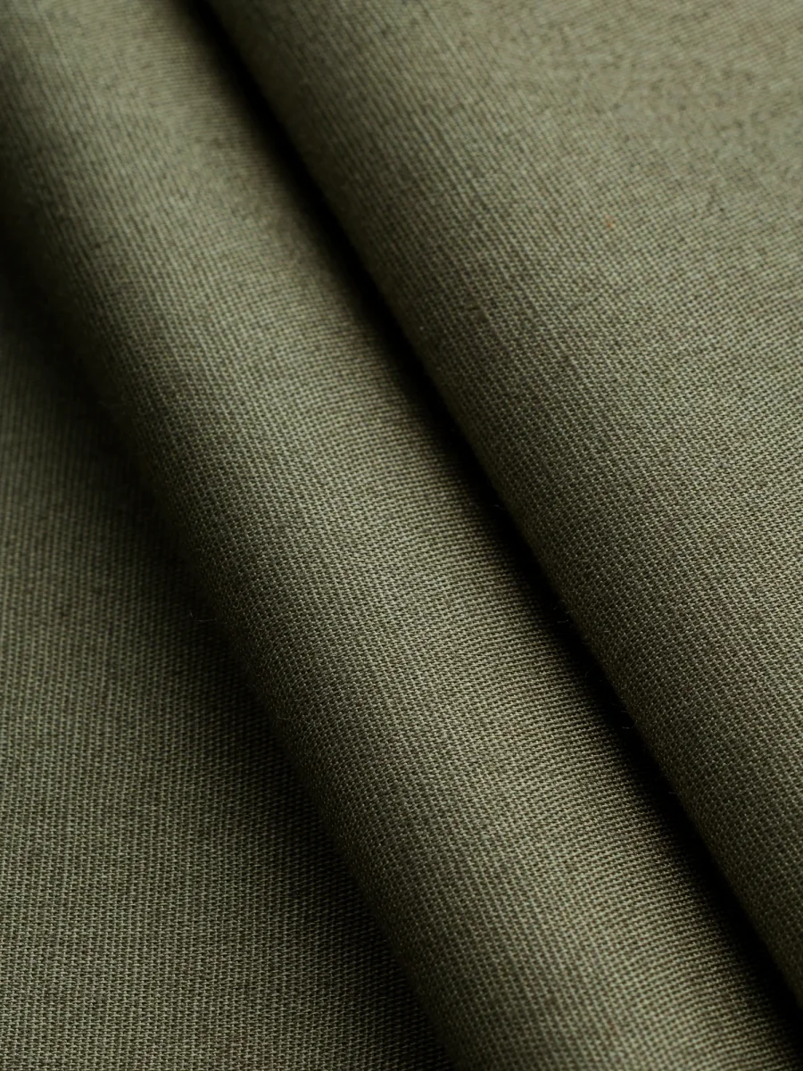 Lightweight Silky Cotton Poplin - Dark Olive – Image 2