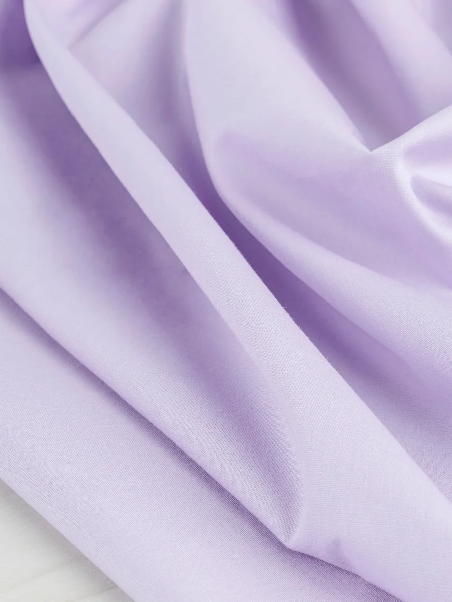 Lightweight Silky Cotton Poplin - Lavender - Swatch – Image 3