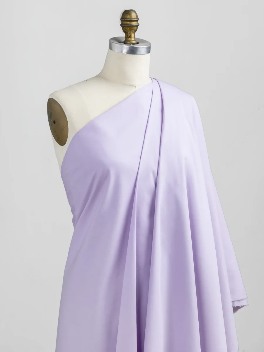 Lightweight Silky Cotton Poplin - Lavender - Swatch – Image 2