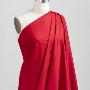 Lightweight Silky Cotton Poplin - Red - Swatch