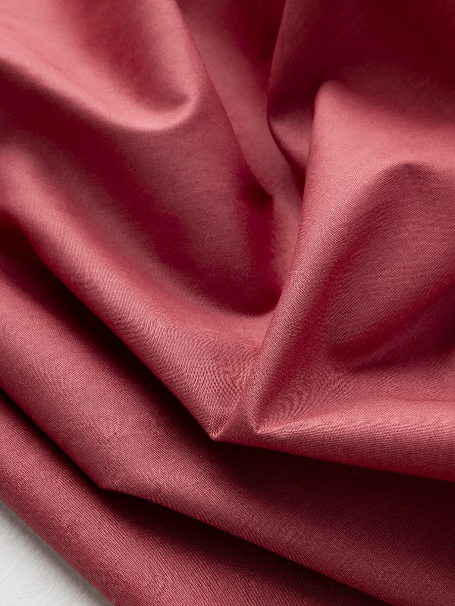 Lightweight Silky Cotton Poplin - Red Earth – Image 4