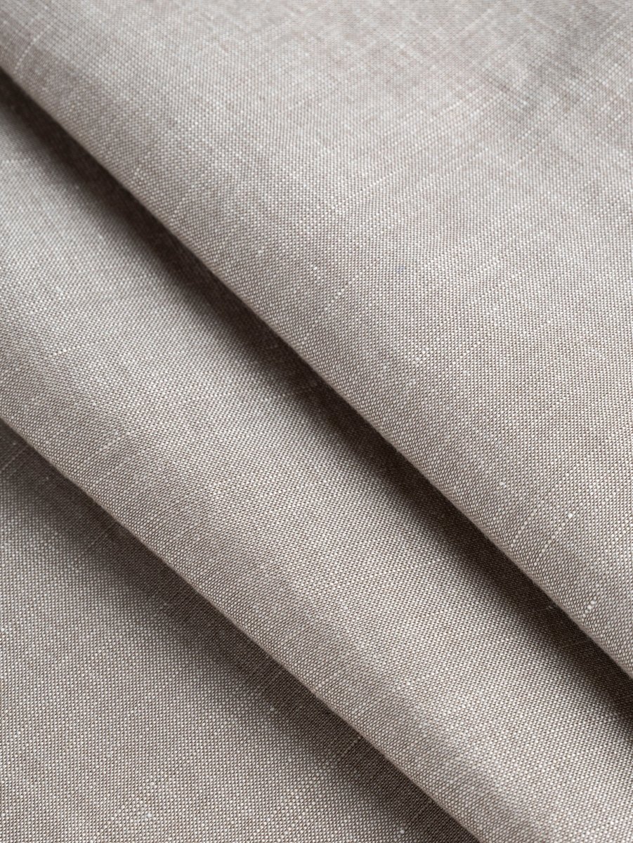 Linen Blend Suiting Deadstock - Sand + White – Image 2