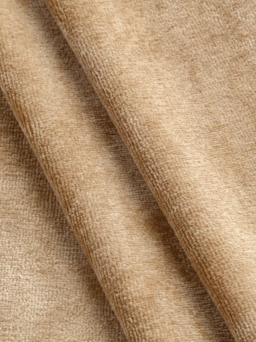 Luxe Bamboo Organic Cotton Stretch Velour - Pale Gold
