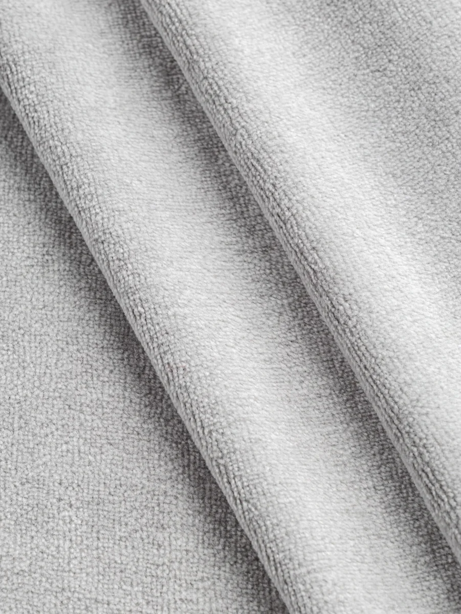 Luxe Bamboo Organic Cotton Stretch Velour - Silver
