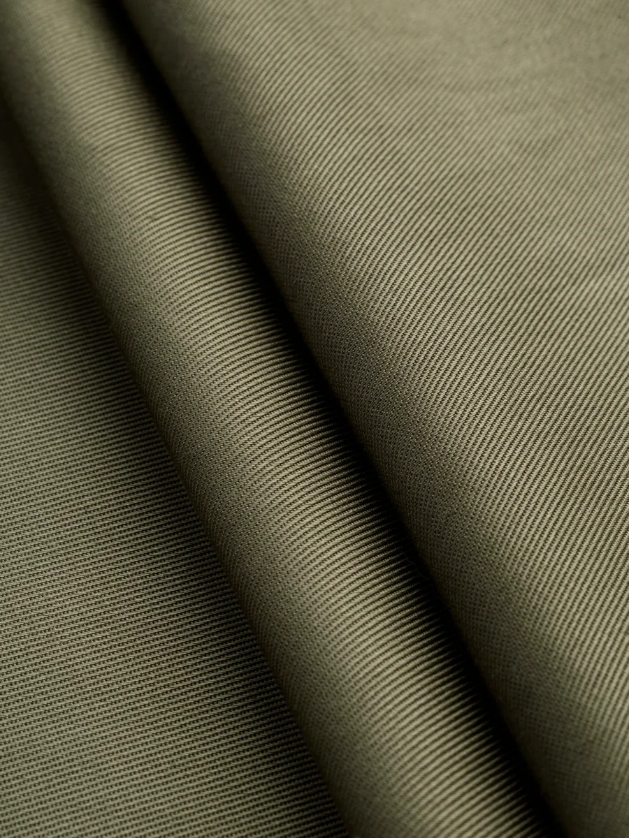 Lyocell Twill - Khaki Green - Swatch – Image 3
