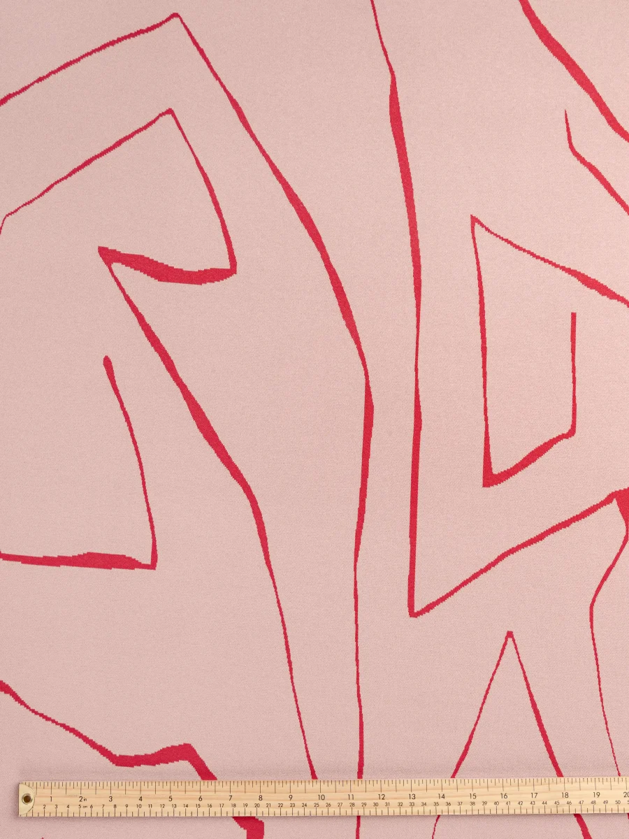 Marble Stretch Double Knit Deadstock - Dusty Rose + Magenta – Image 4