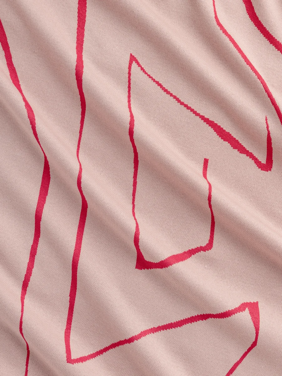 Marble Stretch Double Knit Deadstock - Dusty Rose + Magenta - Swatch – Image 3