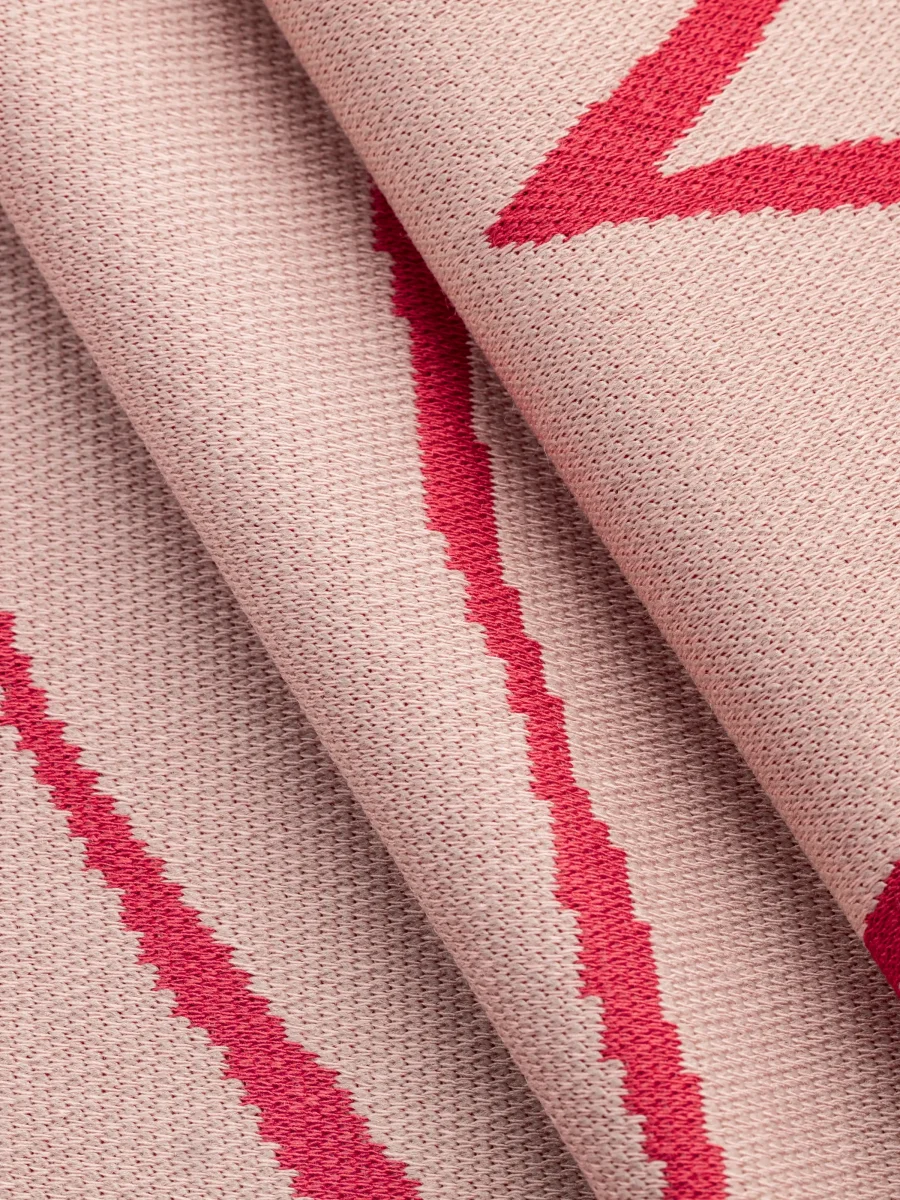 Marble Stretch Double Knit Deadstock - Dusty Rose + Magenta – Image 3