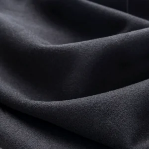 Melton Wool Blend Deadstock - Black - Swatch