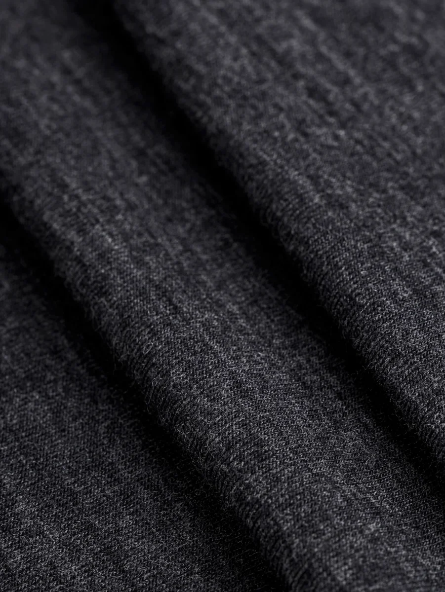 Merino Wool Stretch Knit Deadstock - Charcoal