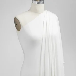 MicroModal Baby Rib Knit Deadstock - White - Swatch