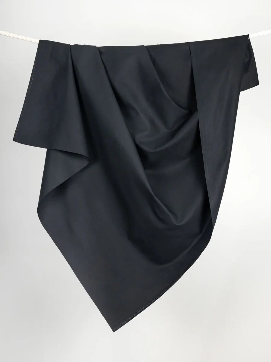 Midweight Organic Cotton Canvas - Black – Image 5