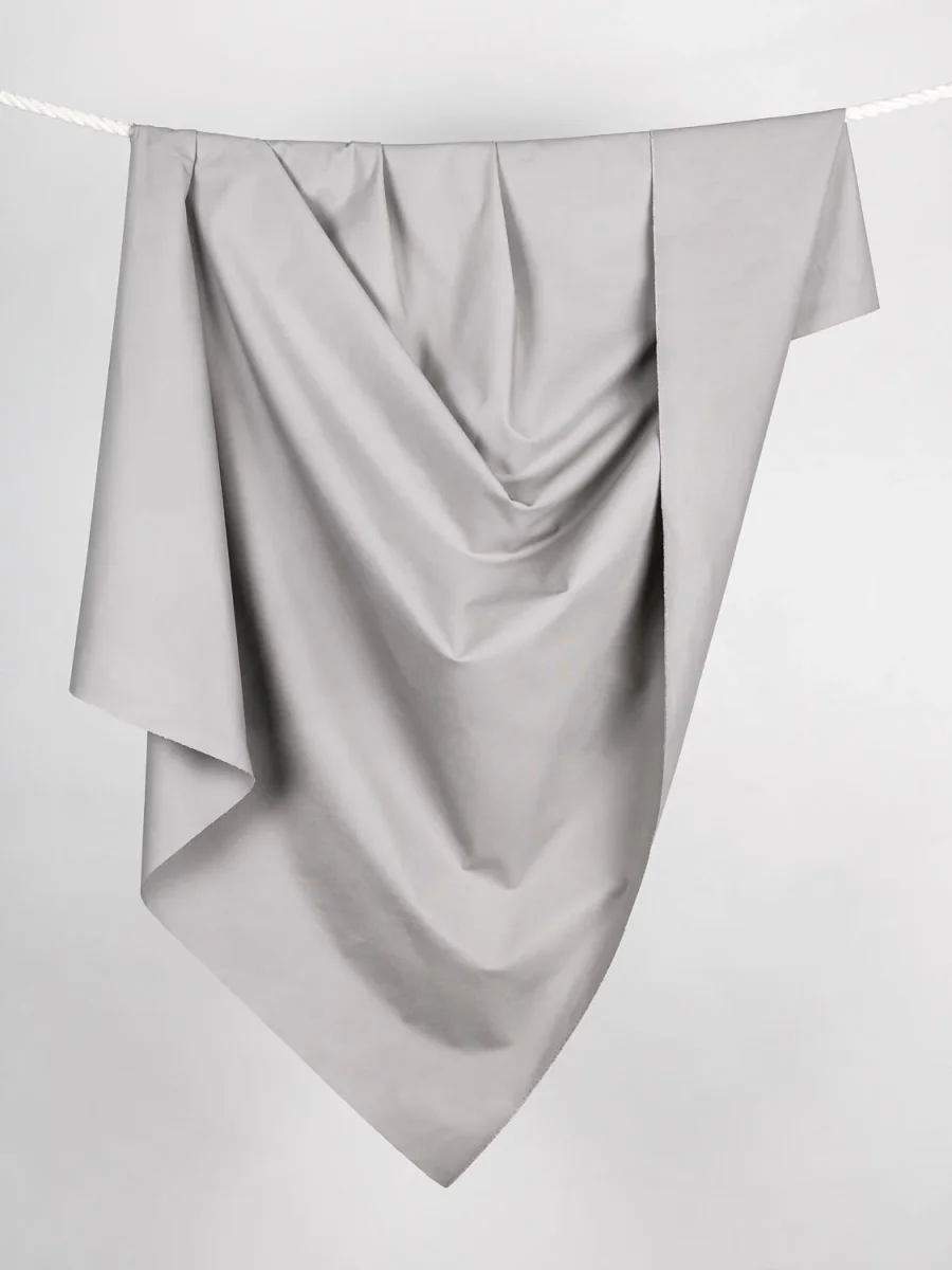 Midweight Core Collection Organic Cotton Canvas - Dove Grey - Swatch – Image 2