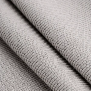Midweight Bamboo 2x1 Rib Knit Deadstock- Pearl Grey