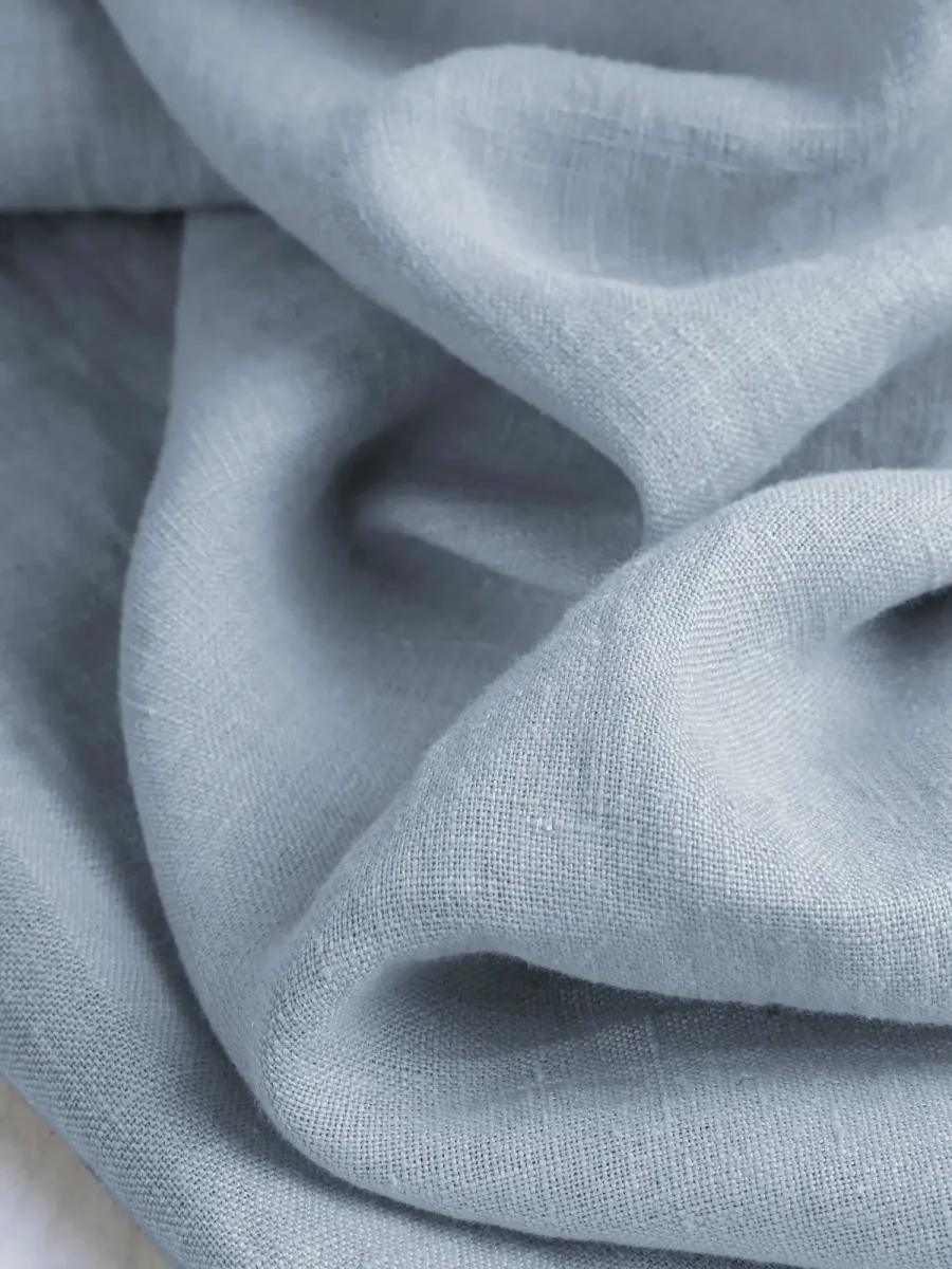 Midweight European Linen -  Chambray - Swatch – Image 3