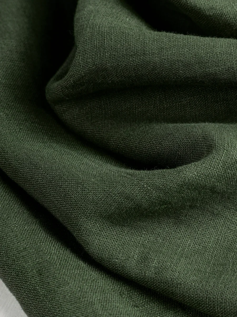 Midweight European Linen - Hunter Green – Image 5