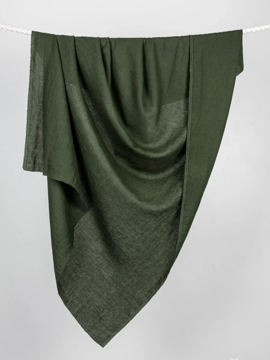 Midweight European Linen - Hunter Green – Image 7