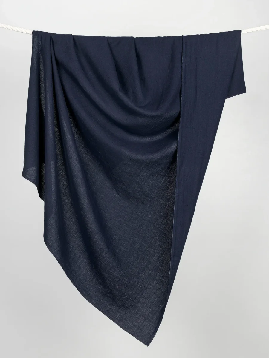 Midweight European Linen - Navy – Image 7