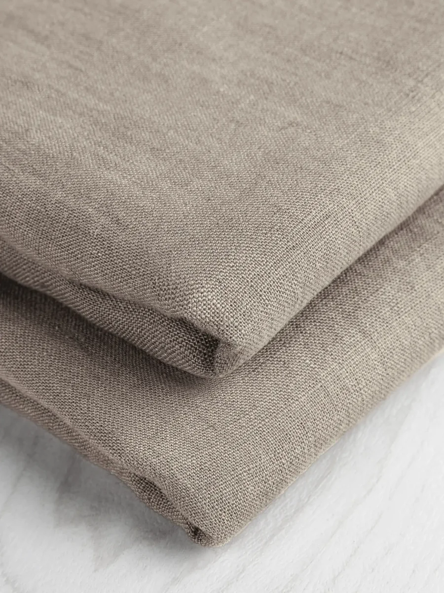 Midweight European Linen - Taupe - Swatch