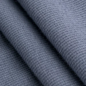 Midweight Organic Cotton 2x1 Rib Knit Deadstock - Grey