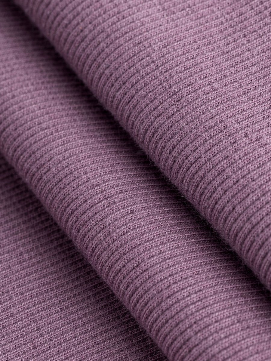 Midweight Organic Cotton 2x1 Rib Knit Deadstock - Mauve