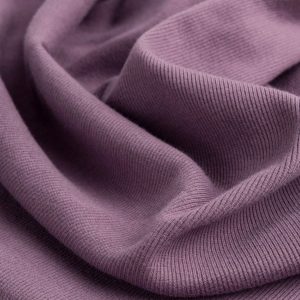 Midweight Organic Cotton 2x1 Rib Knit Deadstock - Mauve - Swatch