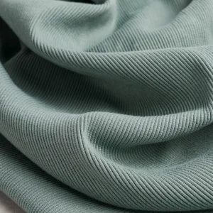 Midweight Organic Cotton 2x1 Rib Knit Deadstock - Sage - Swatch