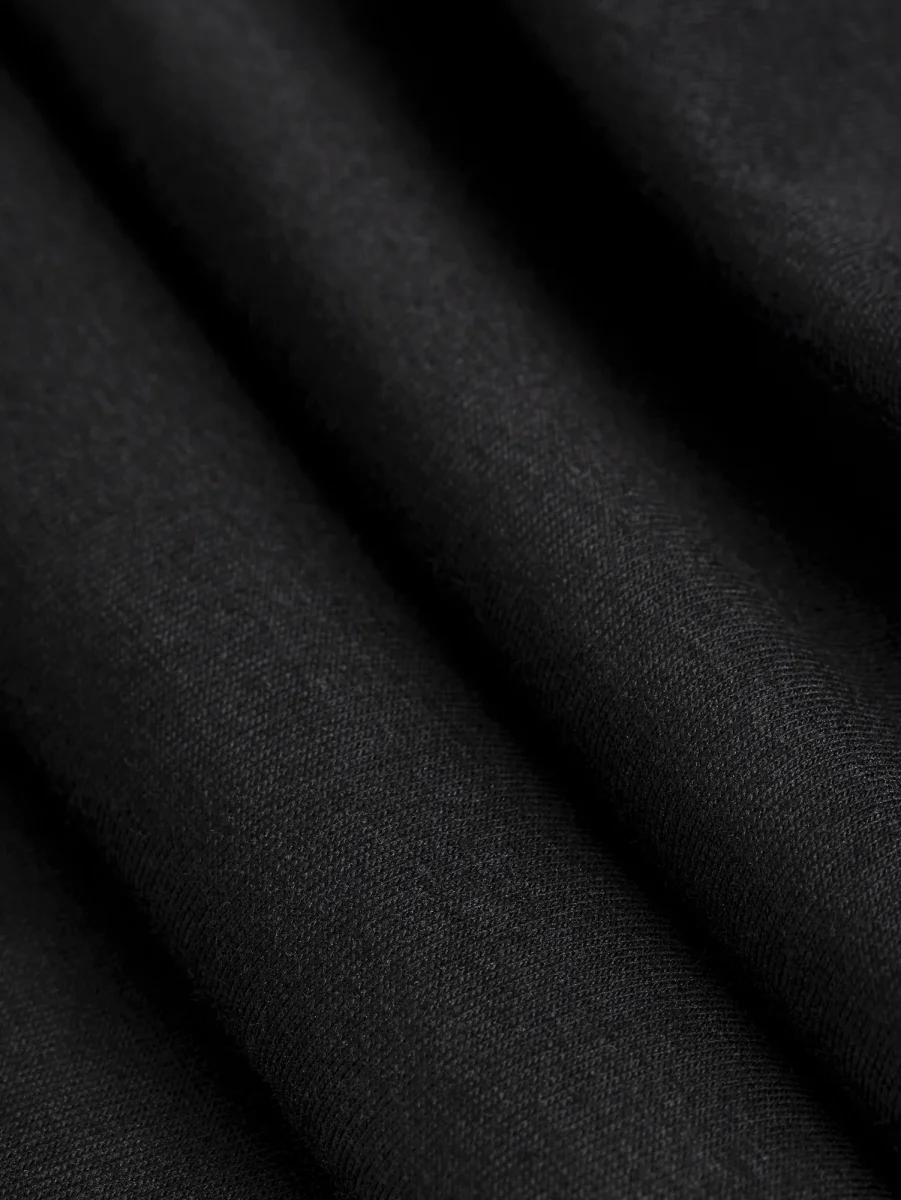 Midweight Organic Cotton Spandex Jersey Knit Deadstock - Black - Swatch – Image 3