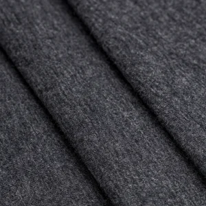 Midweight Organic Cotton Spandex Jersey Knit Deadstock - Charcoal
