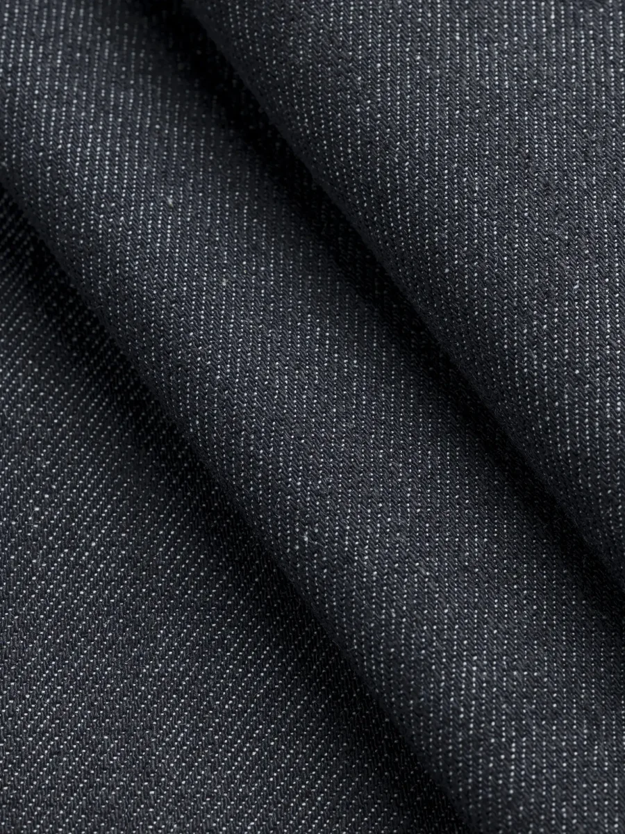 Midweight Slight Stretch Cotton Denim Deadstock - Dark Indigo – Image 2