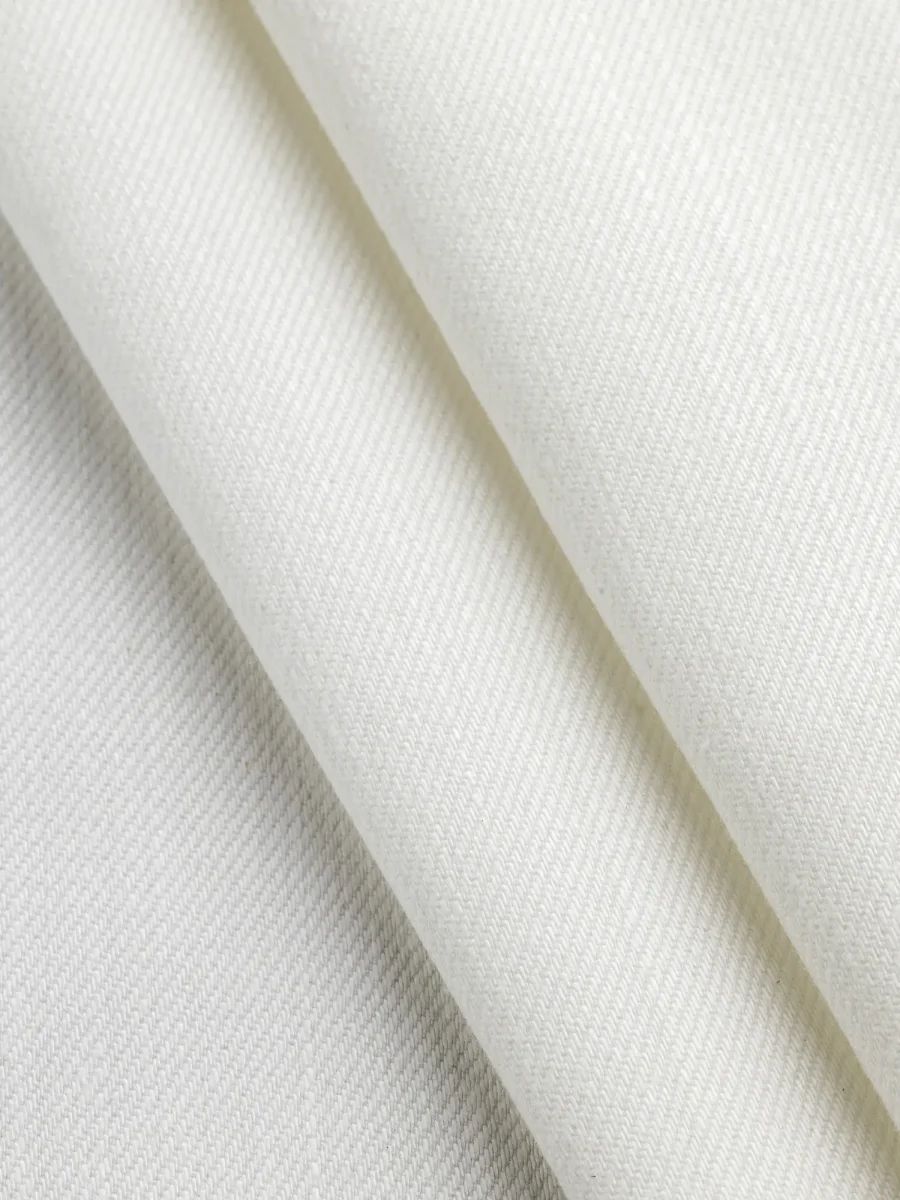 Midweight Stretch Denim Deadstock - White - Swatch – Image 3