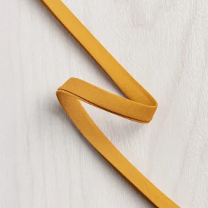 Double-Fold Cotton Poplin Bias Tape - 10 mm (3/8") wide - Gold