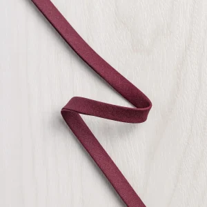 Double-Fold Cotton Poplin Bias Tape - 10 mm (3/8") wide - Merlot