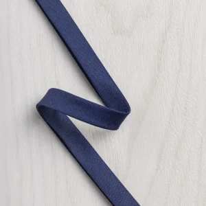 Double-Fold Cotton Poplin Bias Tape - 13 mm (1/2") wide - Navy