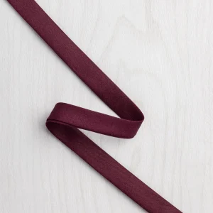 Double-Fold Cotton Poplin Bias Tape - 13 mm (1/2") wide - Merlot