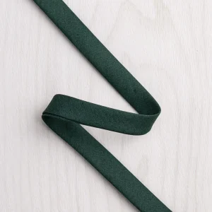 Double-Fold Cotton Poplin Bias Tape - 13 mm (1/2") wide - Forest