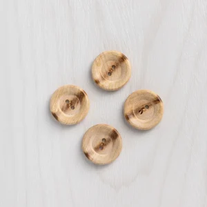 Wooden 23mm (7/8") Buttons - Pack of 4