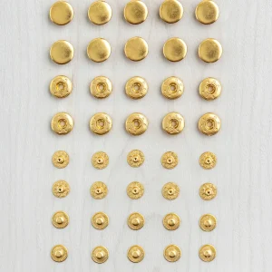 15mm Gold Spring Snaps - 10 Pack