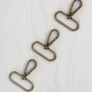 1.5" Swivel Hook Antique Brass - 3 pack