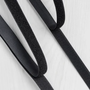 Deadstock Sew-in Hook and Loop Fastener Black
