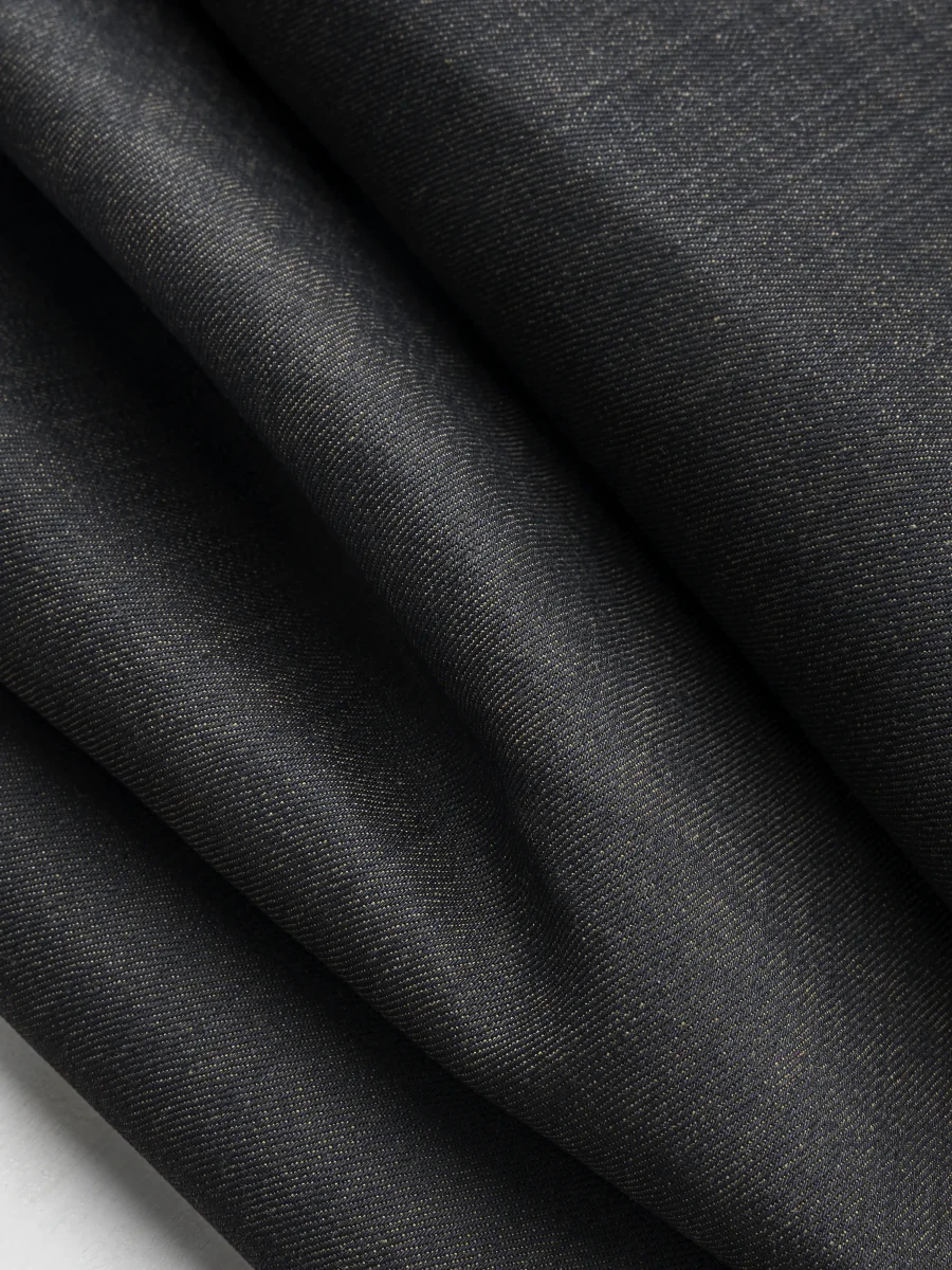 Non Stretch Denim Deadstock - Navy + Gold – Image 3