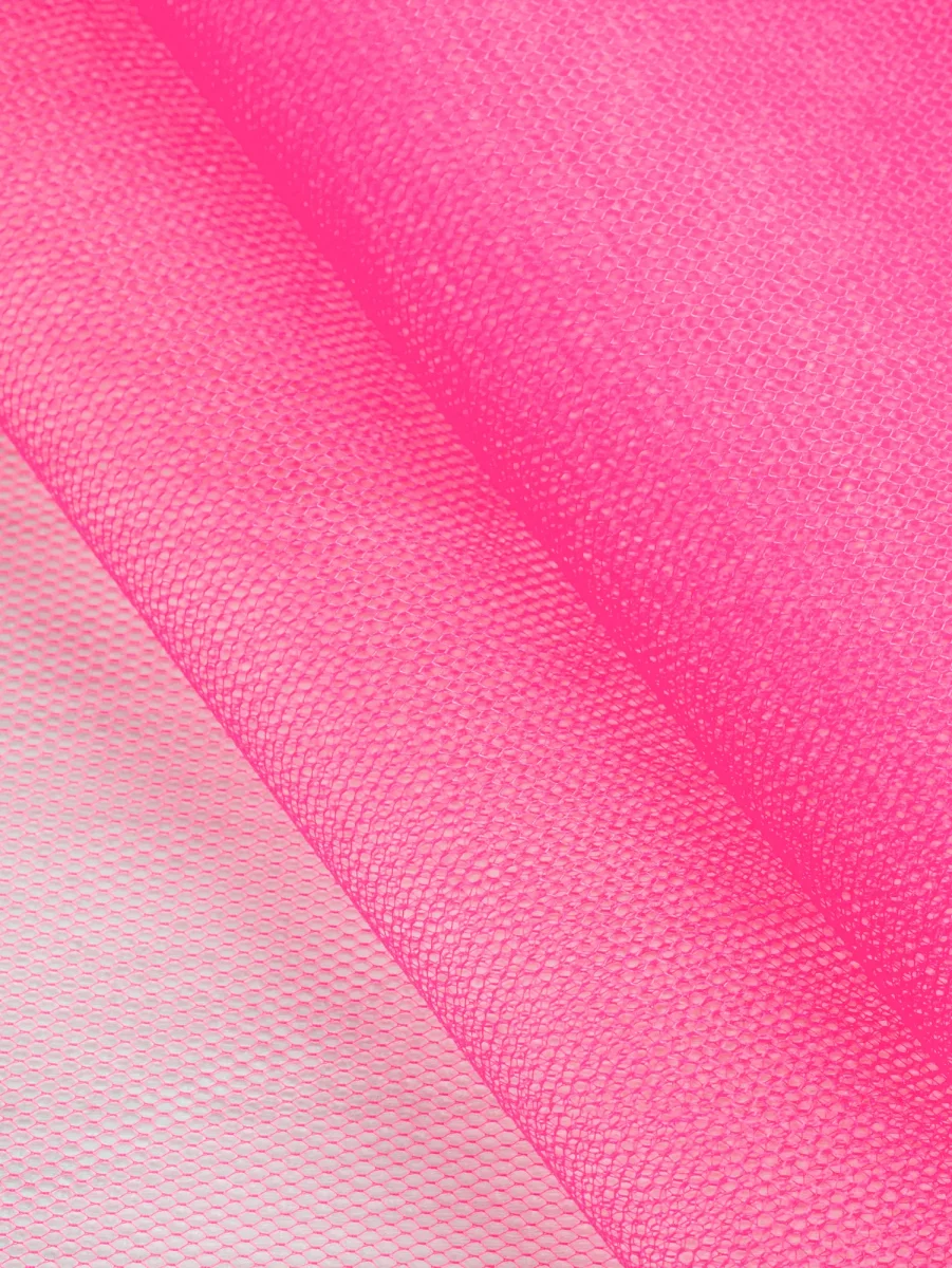 Nylon Tulle Deadstock - Pink - Swatch – Image 3