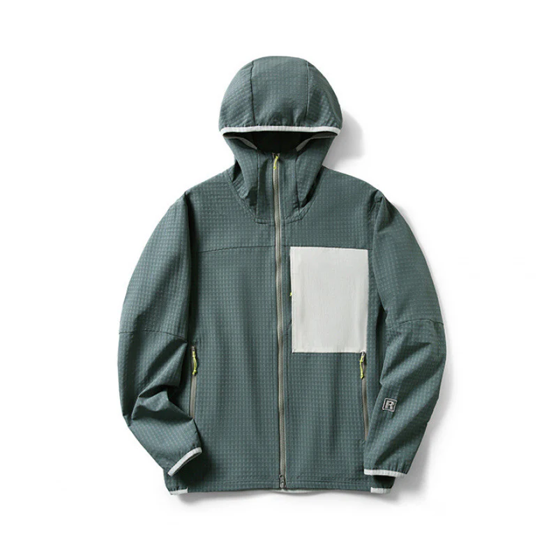 Veste à capuche sport zippée homme, poche poitrine – Image 2