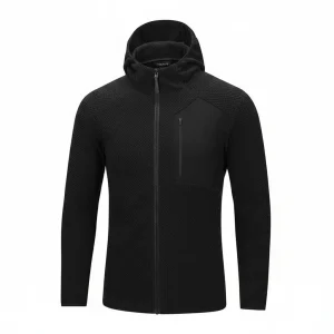 Veste polaire homme capuche zippée, poche poitrine technique