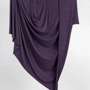 Organic Cotton + Tencel Stretch Knit Jersey - Aubergine - Swatch