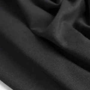 Organic Cotton + Tencel Stretch Knit Jersey - Black