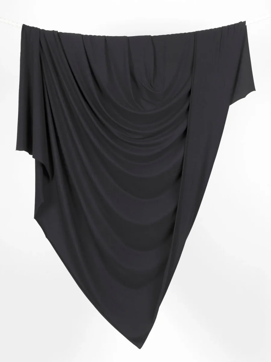 Organic Cotton + Tencel Stretch Knit Jersey - Black – Image 4