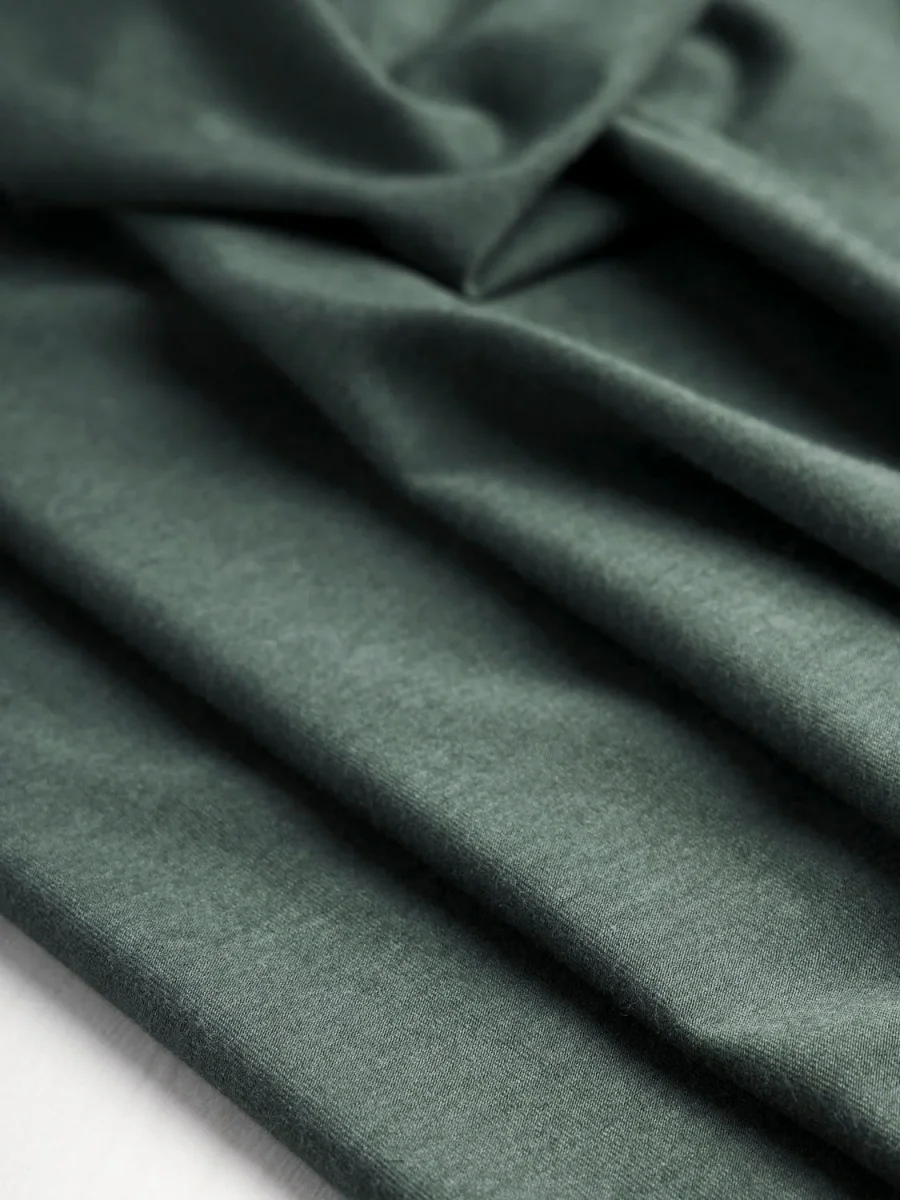 Organic Cotton + Tencel Stretch Knit Jersey - Pine Green – Image 2