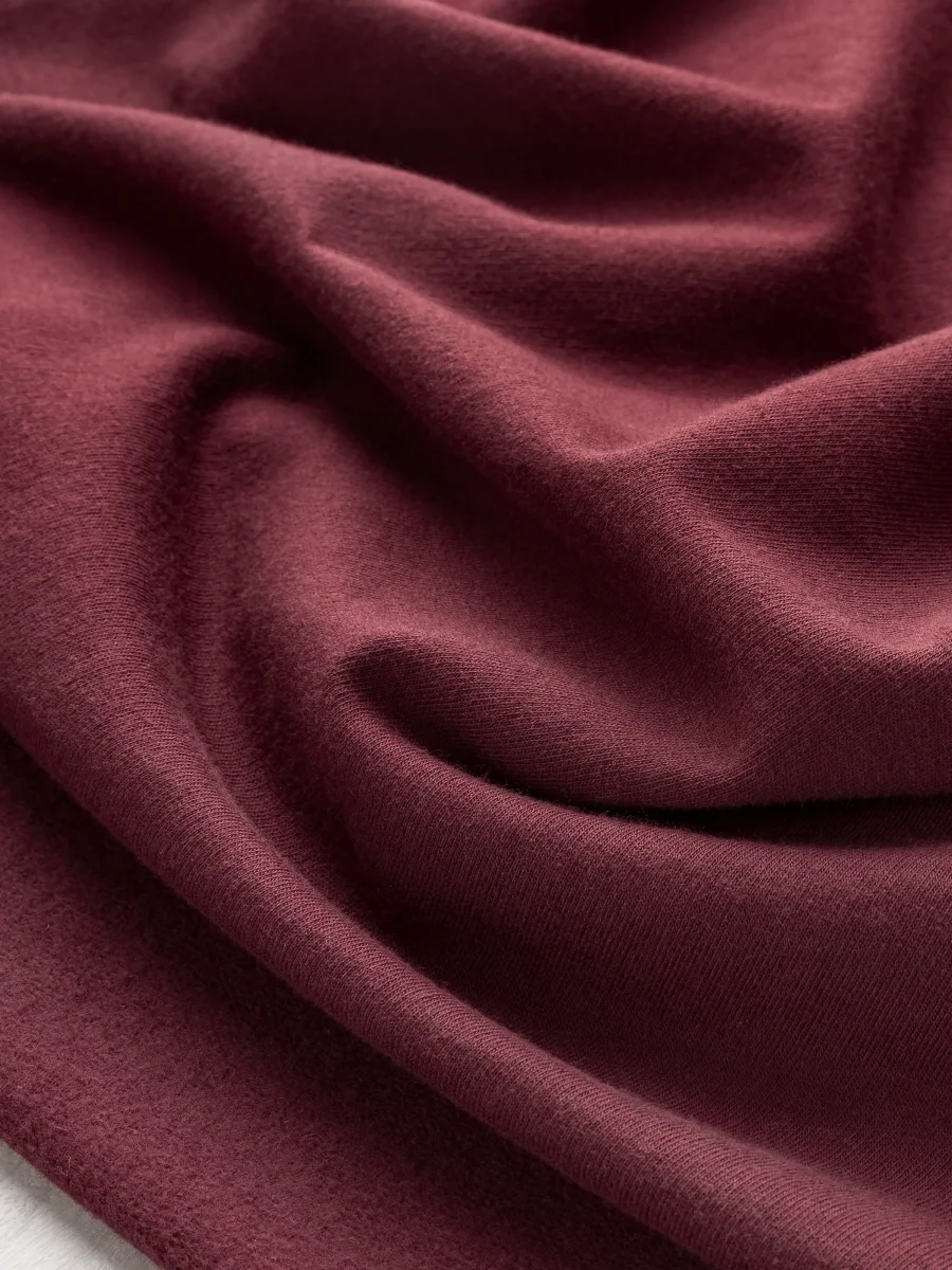 Organic Cotton Fleece - Bordeaux – Image 4