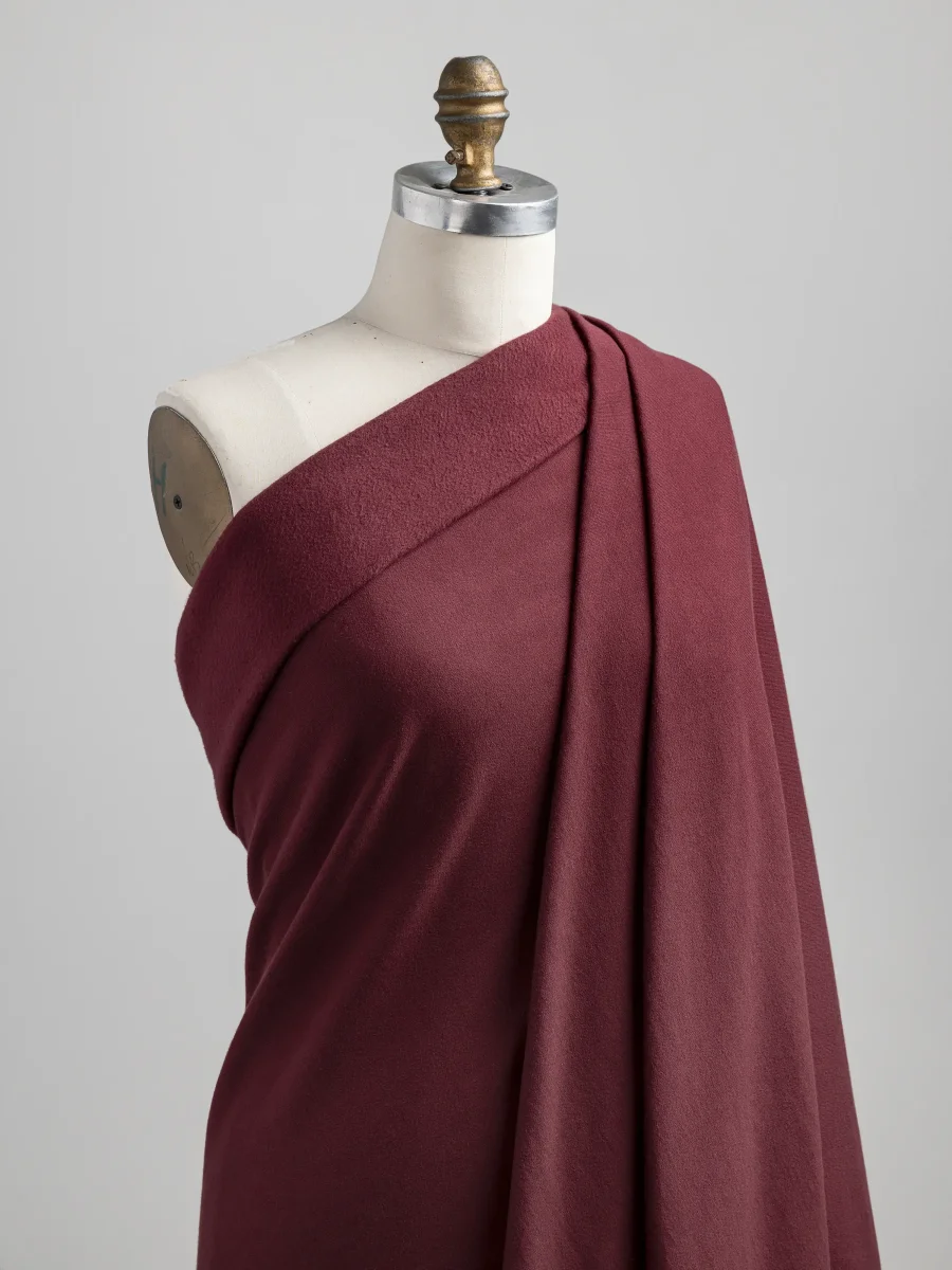 Organic Cotton Fleece - Bordeaux – Image 3